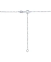 Diamond Love Heart Pendant Necklace (1/10 ct. t.w.) in Sterling Silver & 14k Rose Gold-Plate, 16" + 2" extender