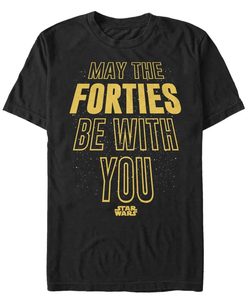 Fifth Sun Men's Forties Be with You Short Sleeve Crew T-shirt