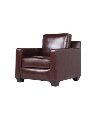 Emilyn Leather Topstitched Armchair