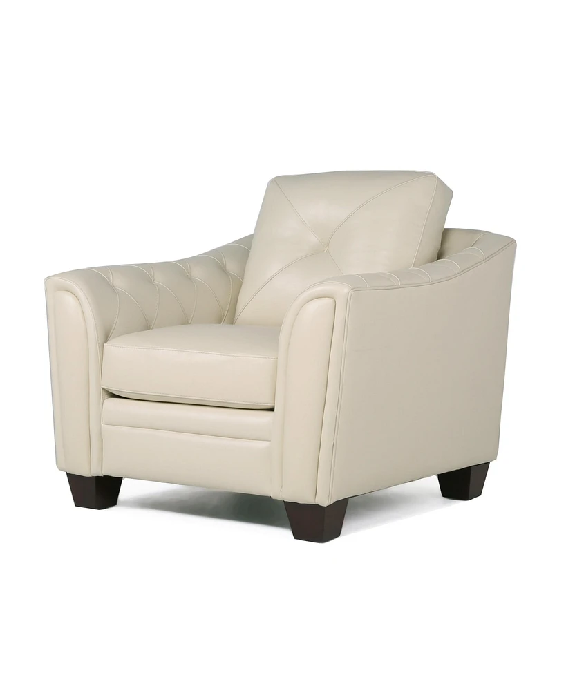 Jaira Tufted Leather Club Chair