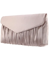 Nina Salome Satin Pleated Clutch