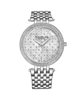 Stuhrling Women's Silver Tone Stainless Steel Bracelet Watch 39mm