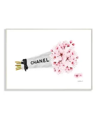 Stupell Industries Fashion Chanel Wrapped Cherry Blossoms Wall Plaque Art Collection