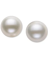 Belle de Mer Cultured Freshwater Pearl Stud 14k Yellow Gold Earrings (8mm)