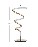 Scribble 19.75" Modern Dimmable Integrated Led Table Lamp - Gold