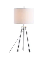 Wyman 30.5" Surveyor's Tripod Crystal, Led Table Lamp