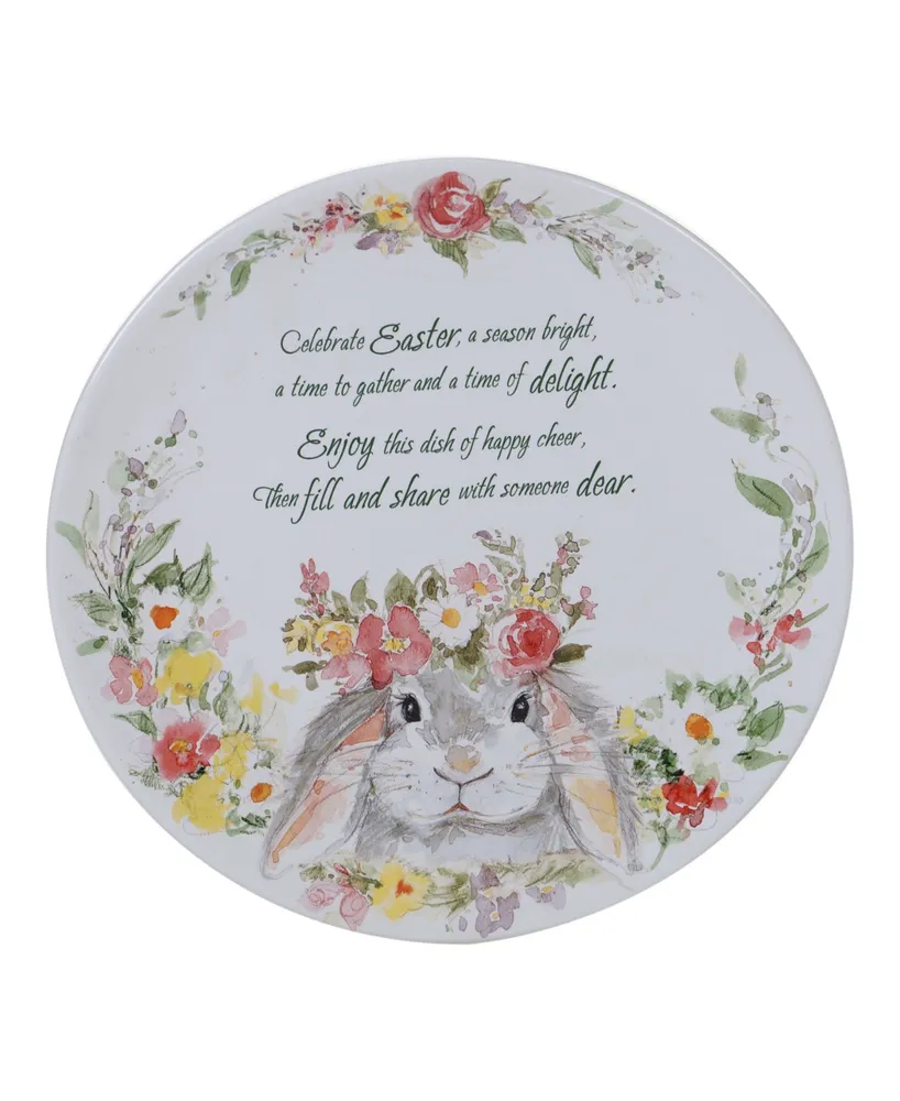 Certified International Sweet Bunny Round Pass Along Plate