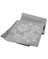 Manor Luxe Glistening Snow Christmas Table Runner