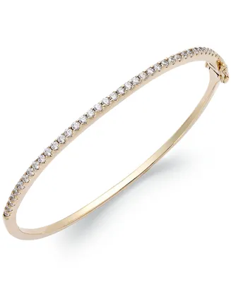 Arabella Sterling Silver Cubic Zirconia Bangle Bracelet (1-3/4 ct. t.w.) (Also available 14k Gold over Silver)