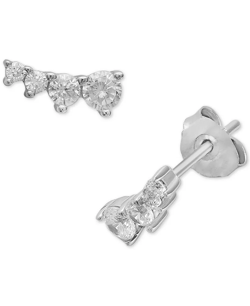 Giani Bernini Cubic Zirconia Ear Climbers in Sterling Silver, Created for Macy's