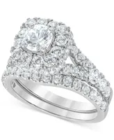 Diamond Halo Bridal Set (3 ct. t.w.) in 14k White or Yellow Gold