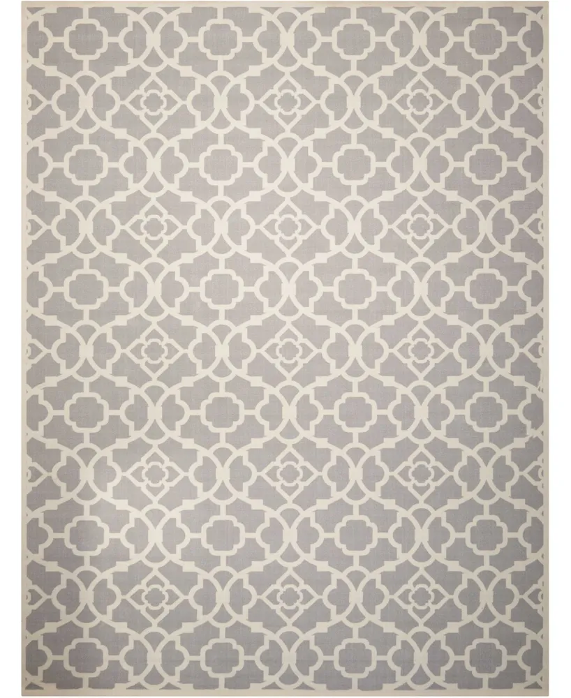 Long Street Looms Shady Brights SHA04 Gray 7'9" x 10'10" Outdoor Area Rug