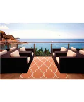 Long Street Looms Backyard BAC087 Orange 5'3" x 7'5" Outdoor Area Rug