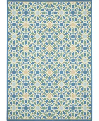 Long Street Looms Shady Brights SHA29 Ivory 7'9" x 10'10" Outdoor Area Rug