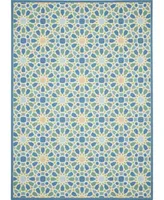 Long Street Looms Shady Brights SHA29 Ivory 7'9" x 10'10" Outdoor Area Rug