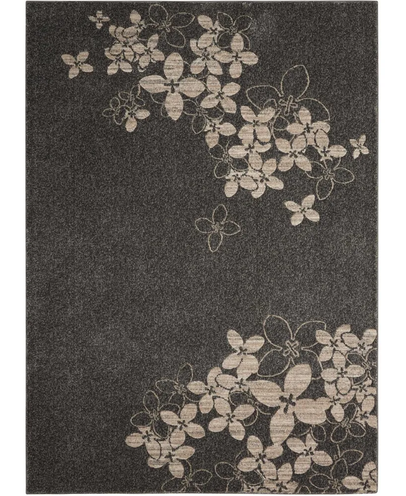 Long Street Looms Samuel SAM02 Charcoal 7'10" x 10'6" Area Rug