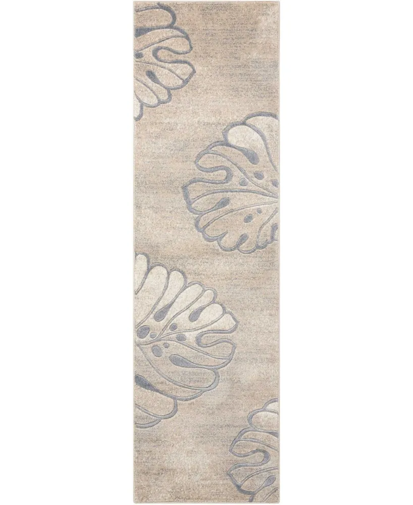 Long Street Looms Samuel SAM04 Beige 2'2" x 7'6" Runner Rug