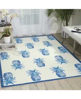 Long Street Looms Shady Brights SHA49 Ivory 7'9" x 10'10" Outdoor Area Rug