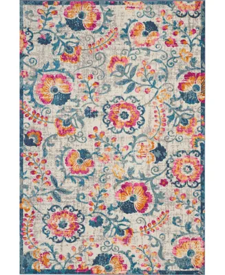 Long Street Looms Zeal ZEA19 Ivory 6'7" x 9'6" Area Rug