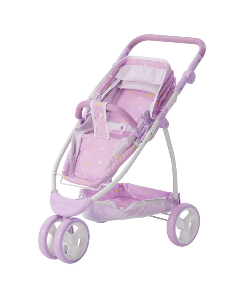 Olivia's Little World Twinkle Stars Princess 2-in-1 Baby Doll Stroller