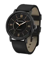 Blackwell Black Dial with Black Plated Steel and Black Leather Watch 44 mm