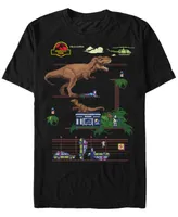 Fifth Sun Jurassic Park Men's Digital Video Game Scene Short Sleeve T-Shirt