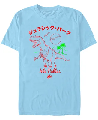 Fifth Sun Jurassic Park Men's Kanji Isla Nublar Short Sleeve T-Shirt
