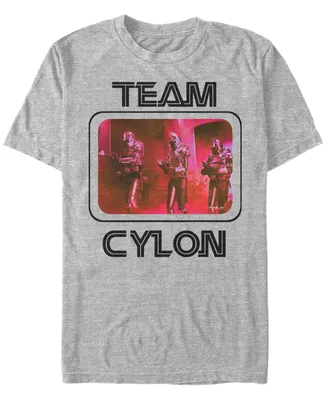 Fifth Sun Battlestar Galactica Men's Retro Team Cylon Poster Short Sleeve T-Shirt