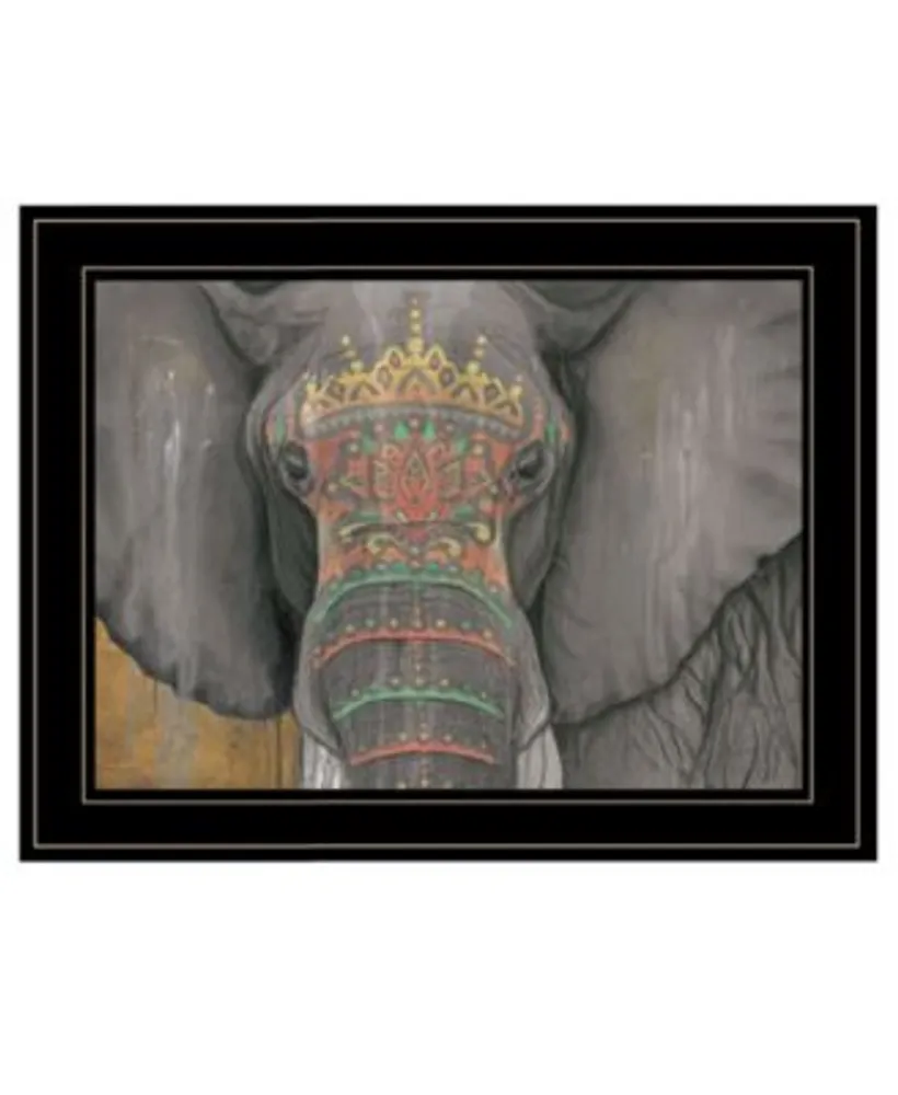 Trendy Decor 4u Tattooed Elephant By Britt Hallowell Ready To Hang Framed Print Collection