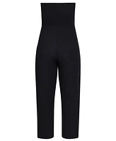 City Chic Plus Smocked Jumpsuit