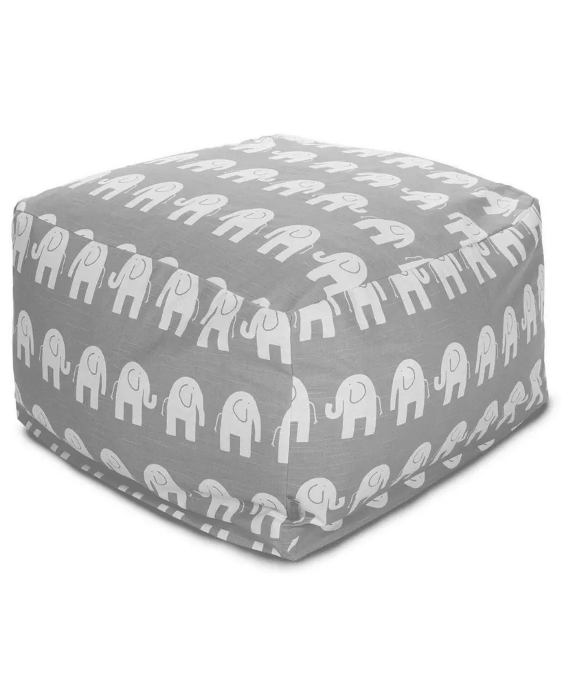 Majestic Home Goods Ellie Ottoman Square Pouf 27" x 17"