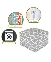 Majestic Home Goods Trellis Ottoman Square Pouf 27" x 17"