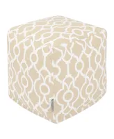 Majestic Home Goods Athens Ottoman Pouf Cube 17" x