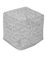 Majestic Home Goods Charlie Ottoman Pouf Cube 17" x
