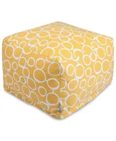 Majestic Home Goods Fusion Ottoman Square Pouf 27" x 17"