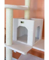 Armarkat B6802 Classic Real Wood Cat Tree, Jackson Galaxy Approved, 6 Levels with Condo and 2 Perches, Ivory