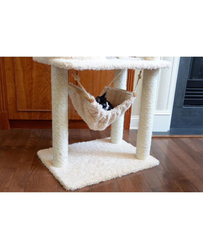 Armarkat 70" Real Wood, Ultra Thick Faux Fur Covered Cat Condo