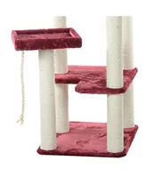 Armarkat Real Wood Cat Tower, Ultra Thick Faux Fur Covered Cat Condo