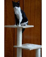 GleePet 48-Inch Real Wood Cat Tree With Perch & Playhouse