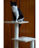 Armarkat GleePet GP78480321 48-Inch Real Wood Cat Tree in Beige with Perch and Playhouse