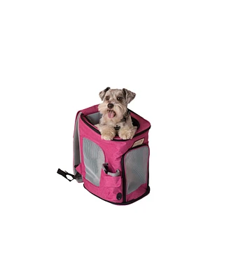 Armarkat PC301P Kitten Puppy Bunny Travel Carrier, Portable Pets Backpack Carrier In PInk And Gray Combo