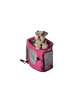 Armarkat PC301P Kitten Puppy Bunny Travel Carrier, Portable Pets Backpack Carrier In PInk And Gray Combo
