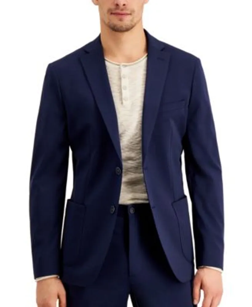 Calvin Klein Mens Slim Fit Stretch Navy Blue Suit Separates