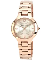 Anne Klein Watch, Women's Rose Gold-Tone Bracelet 32mm Ak