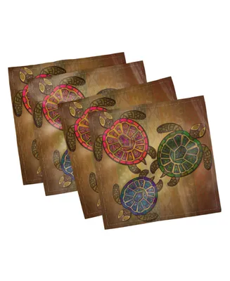 Ambesonne Turtle Set of 4 Napkins