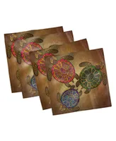 Ambesonne Turtle Set of 4 Napkins