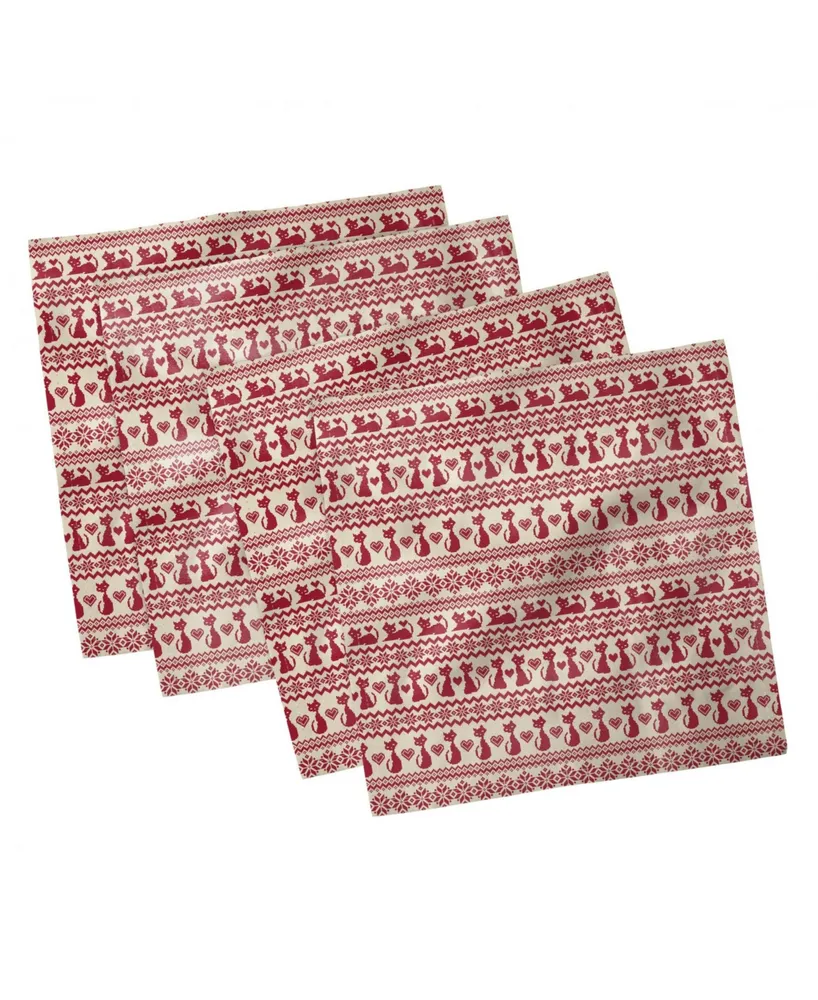 Ambesonne Nordic Set of 4 Napkins