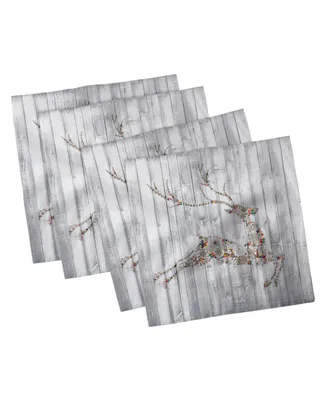 Ambesonne Deer Set of 4 Napkins