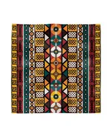 Ambesonne Kente Pattern Set of 4 Napkins, 12" x 12"