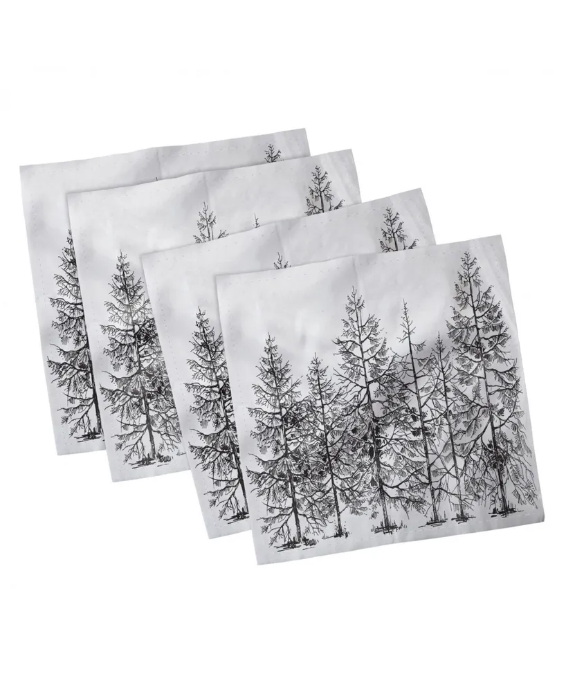 Ambesonne Winter Set of 4 Napkins